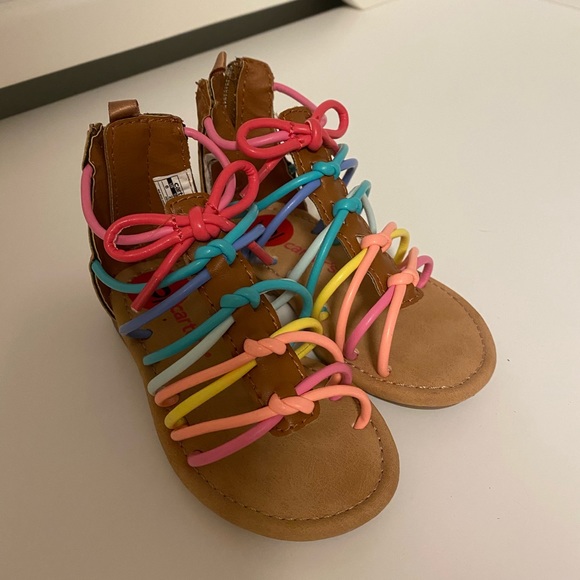 rainbow gladiator sandals